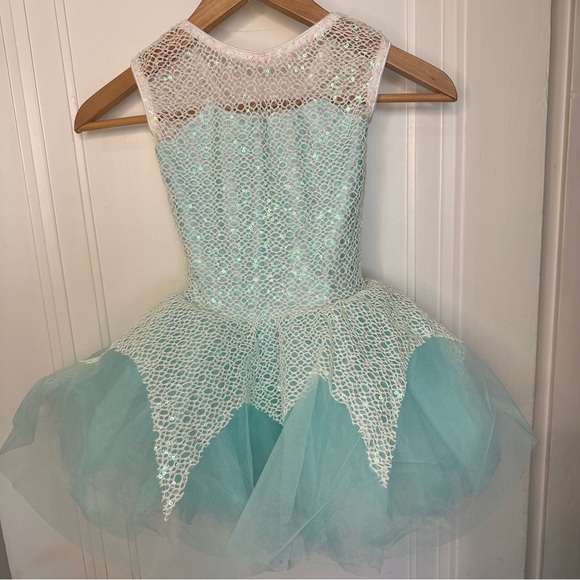 Revolution Dance Costume Small child RC21601 Blue White Tutu Tap Ballet Jazz - Picture 5 of 11